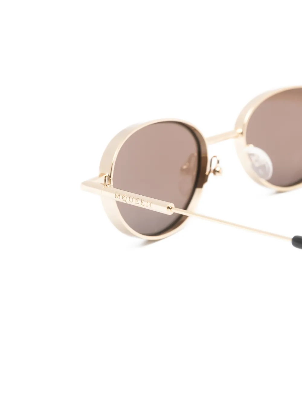  Alexander Mcqueen Eyewear Oval-frame Sunglasses - Gold 
