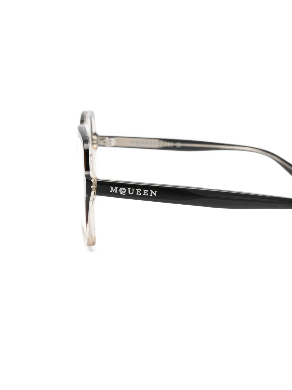  Alexander Mcqueen Eyewear Square-frame Glasses - Brown 