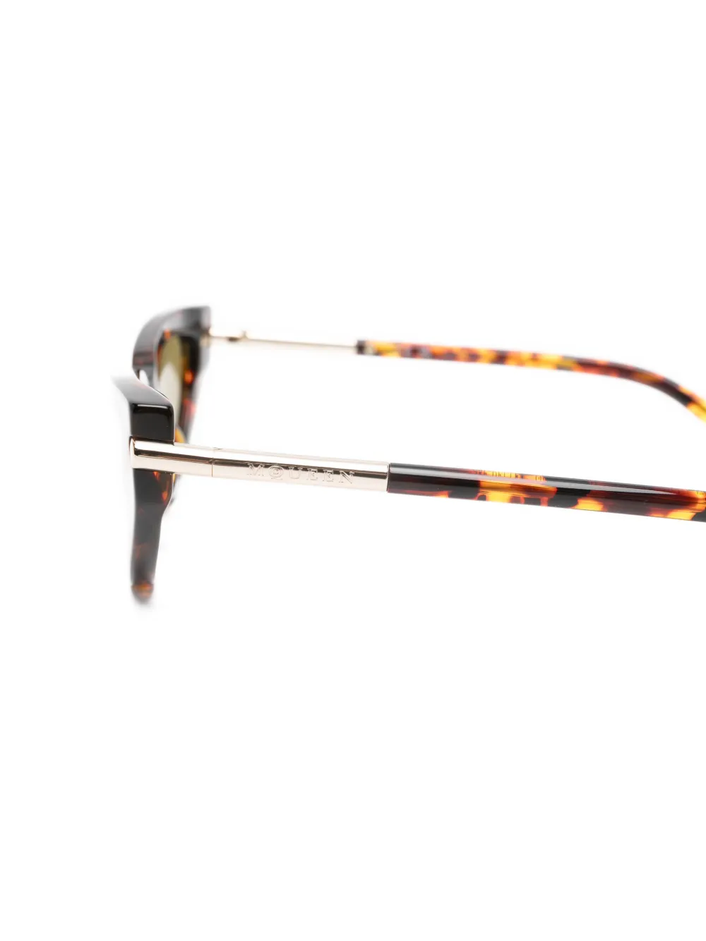 Alexander McQueen Eyewear Zonnebril met cat-eye montuur Bruin
