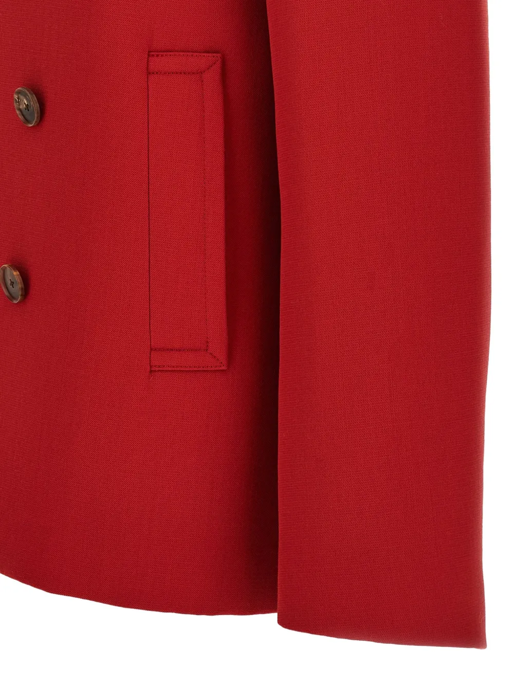 Auralee Double-breasted Jacket In Red