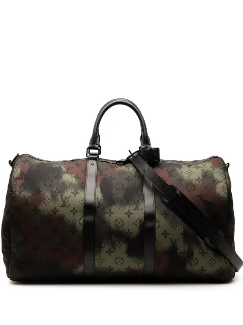 Louis Vuitton Pre-Owned 2020 Monogram Camouflage Nylon Keepall Bandouliere 50 travel bag