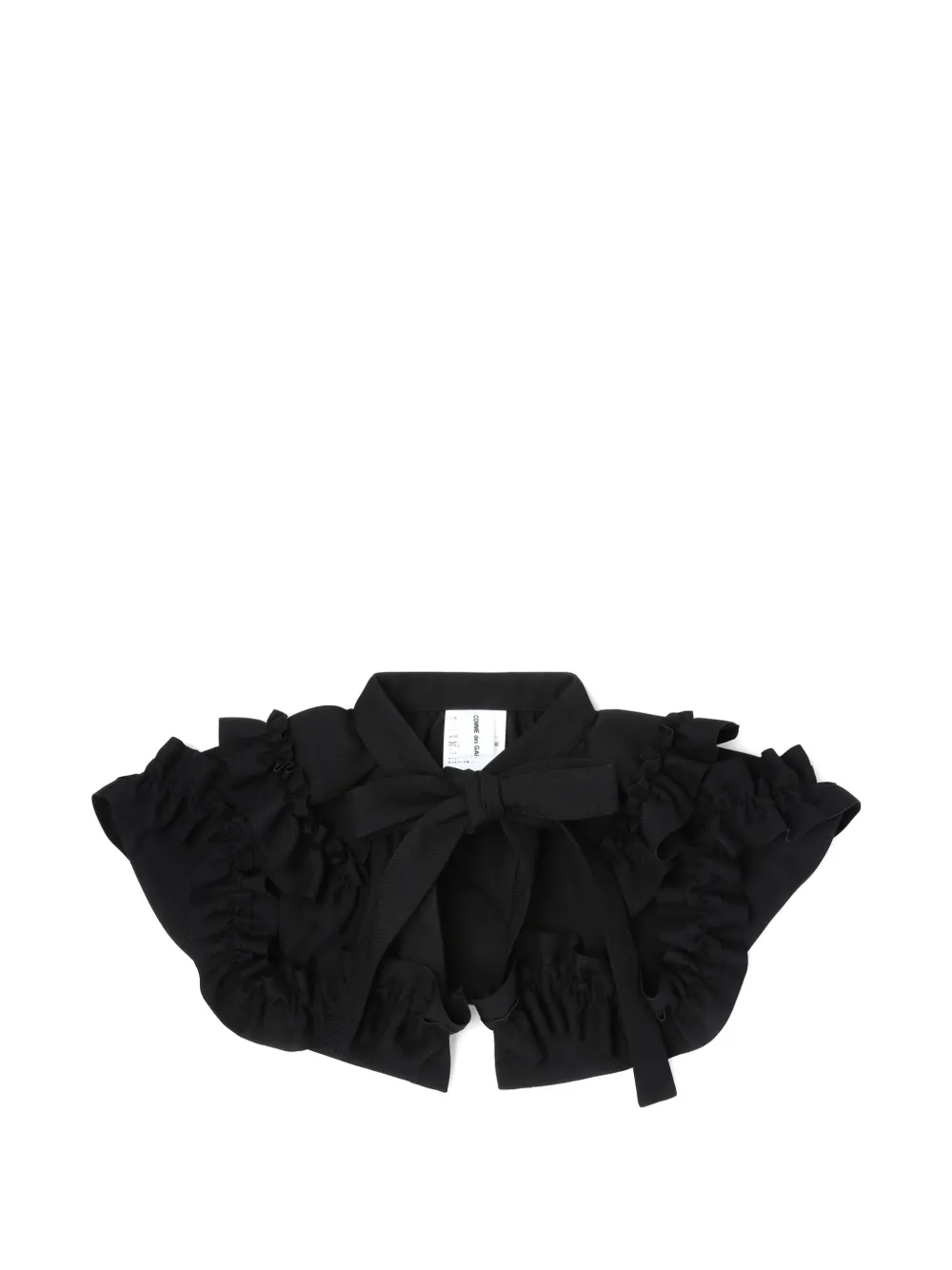 Comme Des Garçons Girl ruffled bow scarf - Nero