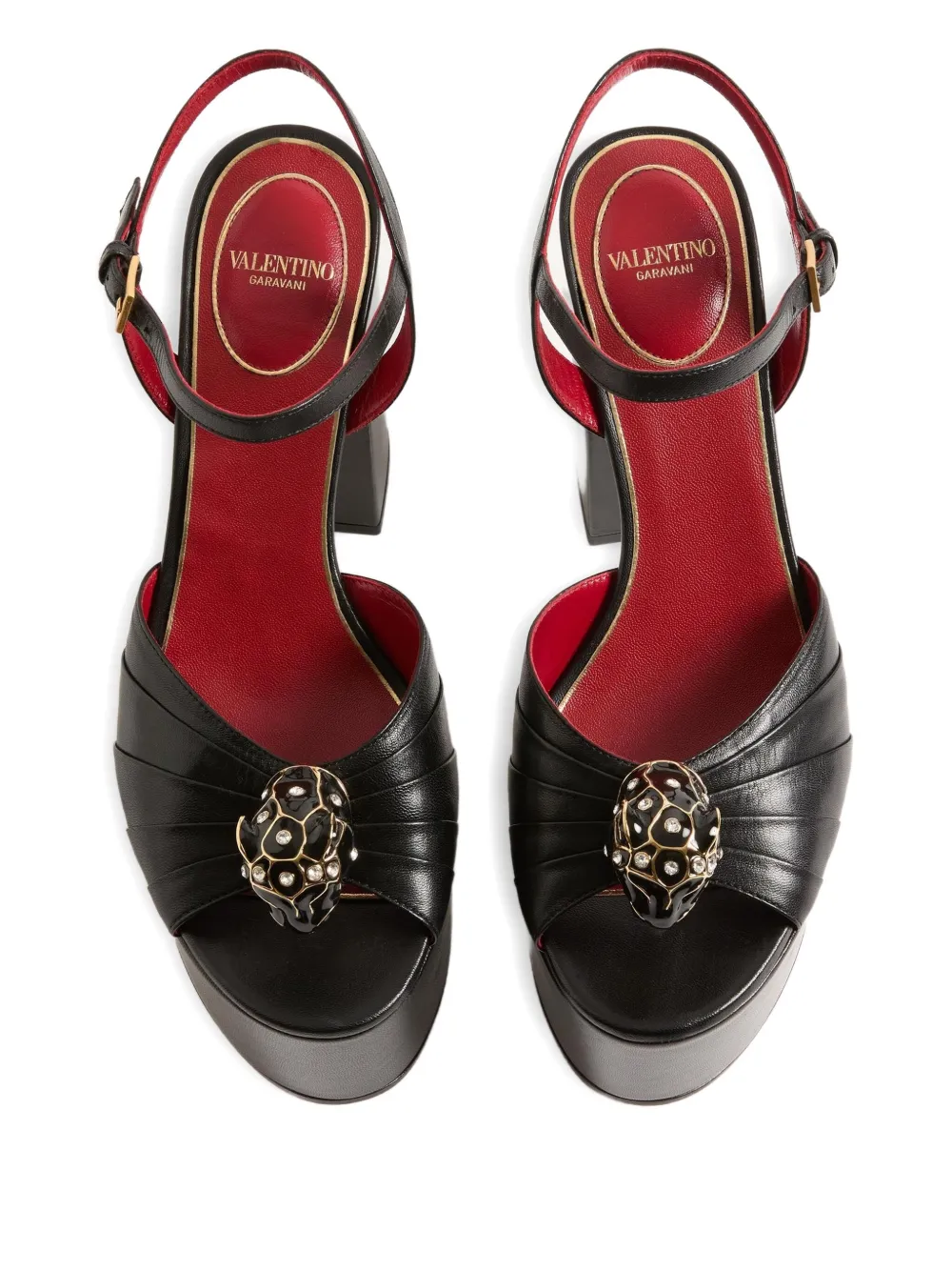 Valentino Garavani Panthea sandalen met plateauzool en hak Zwart