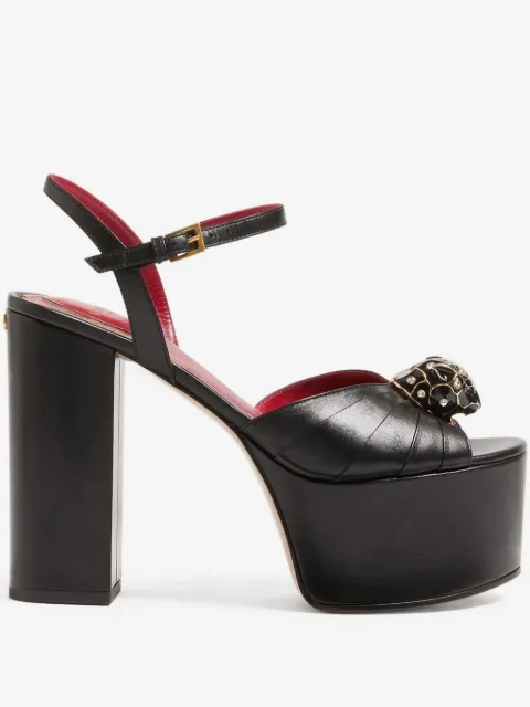 Valentino Garavani Panthea platform sandals in kidskin leather 125mm