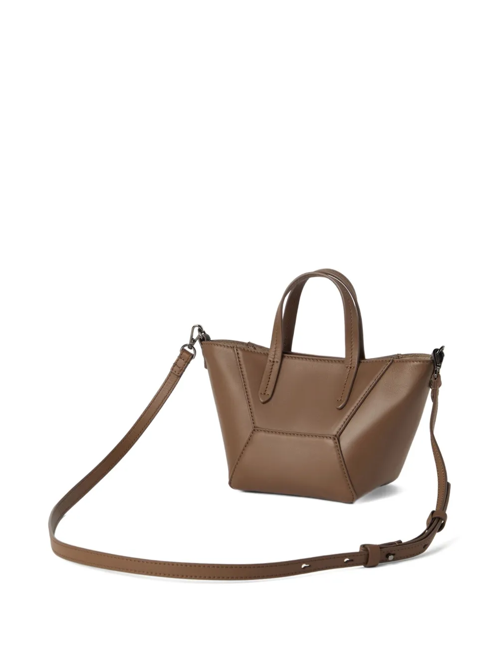 Brunello Cucinelli Duo Monili mini-tas Bruin