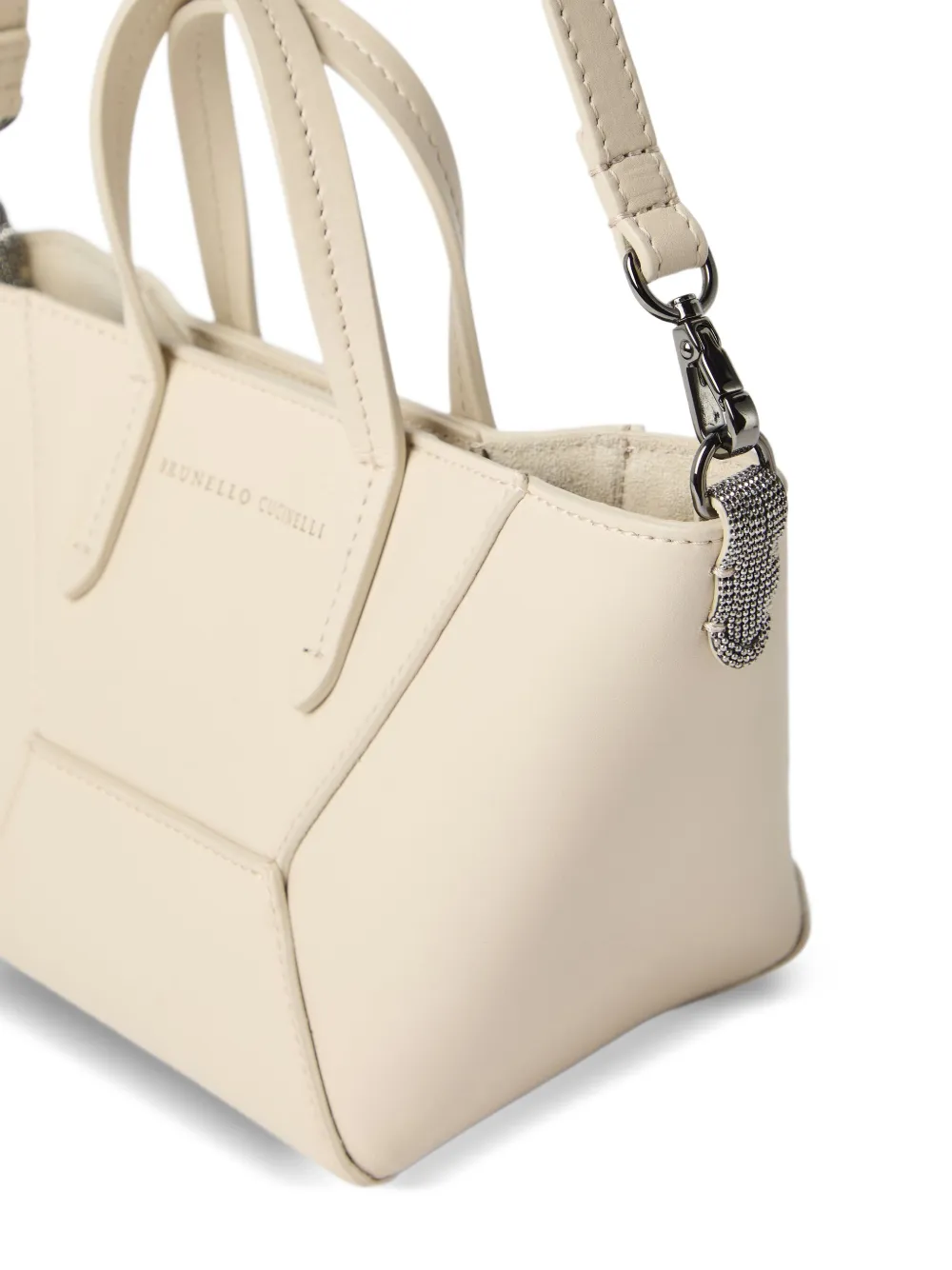 Brunello Cucinelli Duo Monili shopper Beige