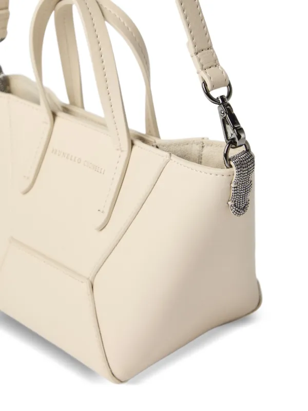 Brunello Cucinelli Mini BC Duo Leather Tote Bag | Neutrals | FARFETCH