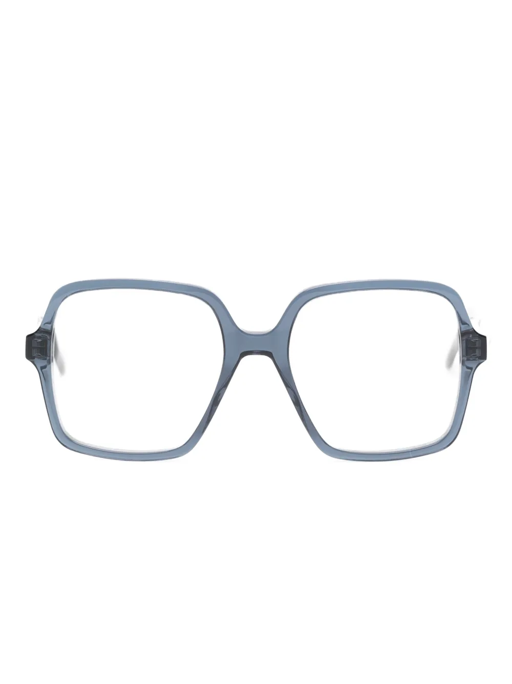 Alexander McQueen Eyewear Brille mit geometrischem Gestell - Blau