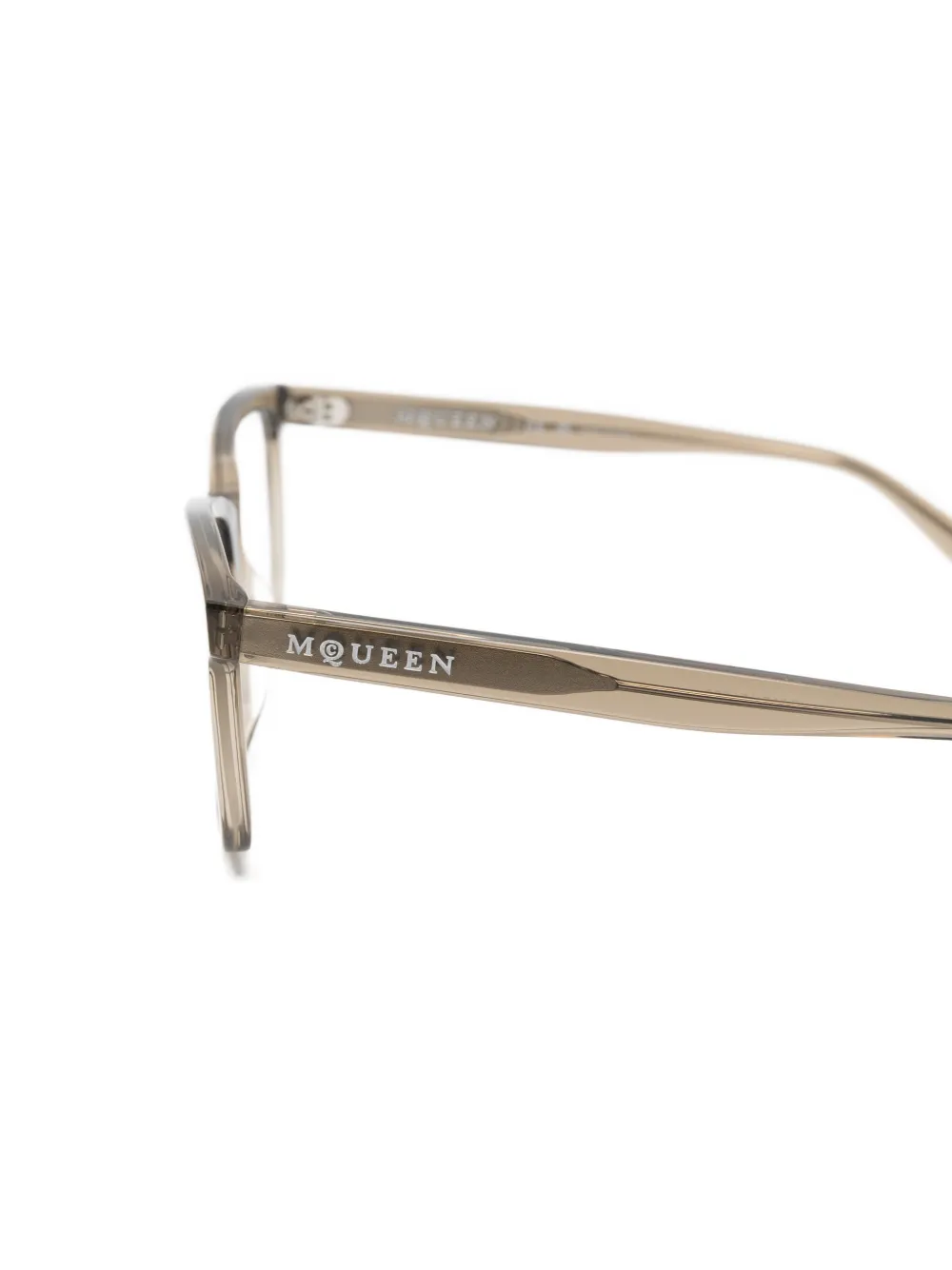  Alexander Mcqueen Eyewear Rectangle-frame Glasses - Grey 