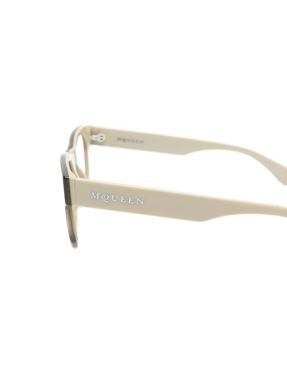  Alexander Mcqueen Eyewear Square-frame Glasses - Brown 