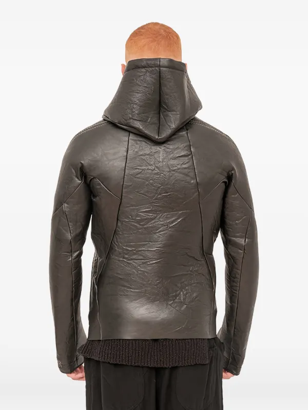 Isaac Sellam Experience Malfeiteur Hooded zip-up Leather Jacket