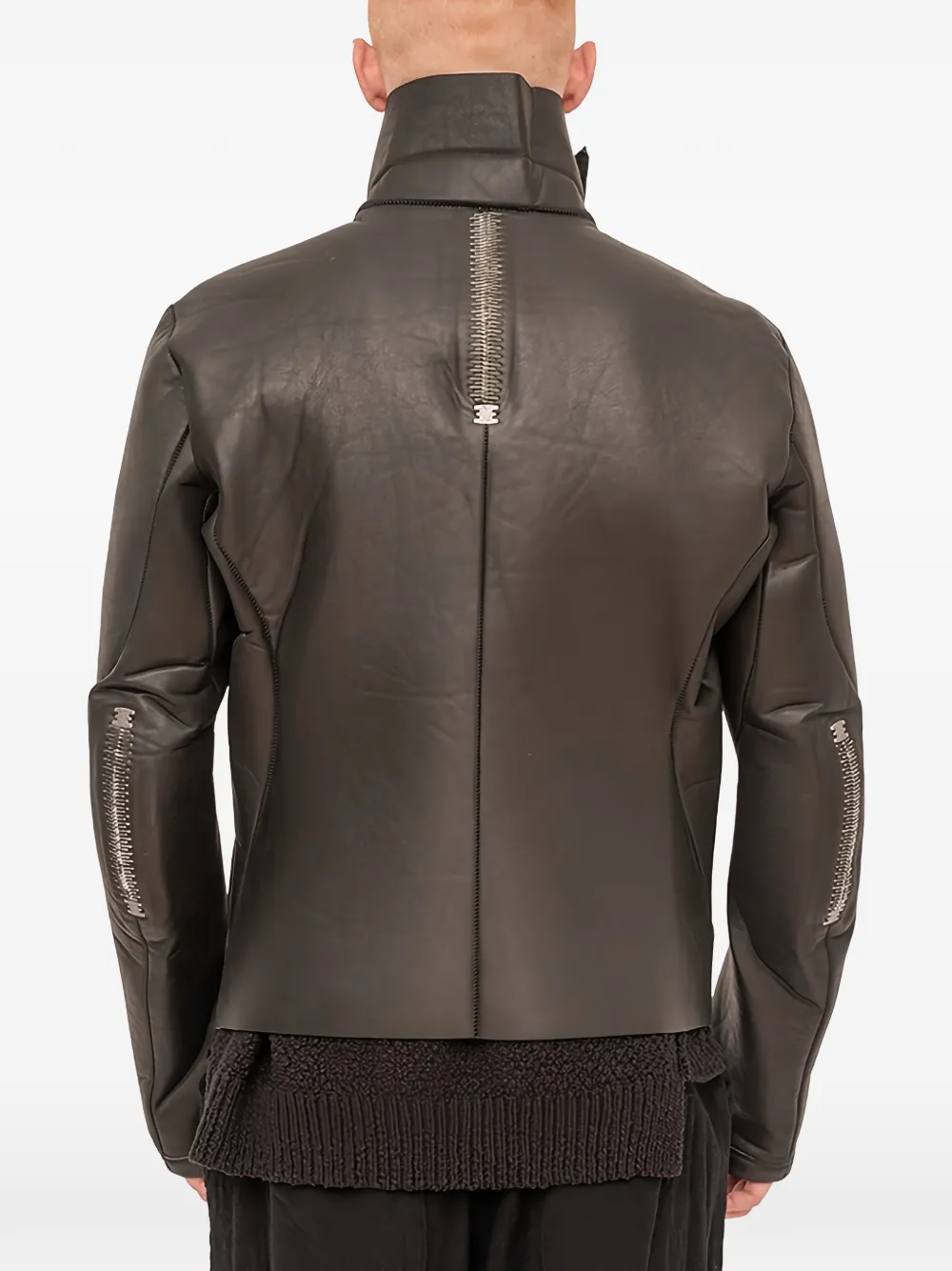 Isaac Sellam Experience Imparable High-neck Zip-up Jacket In Brown