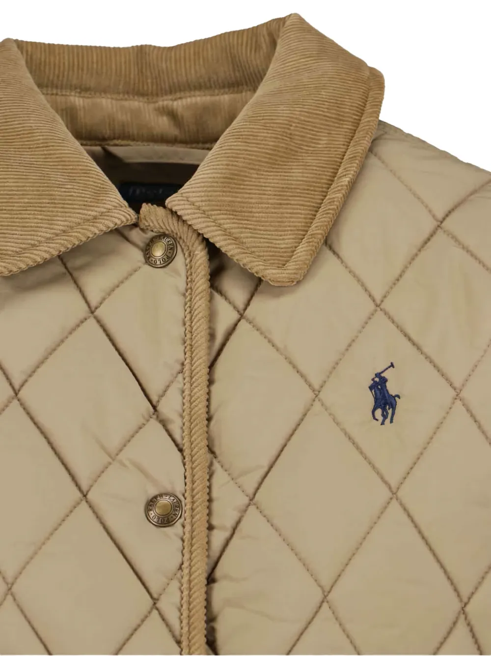 Polo Ralph Lauren Ribfluwelen gewatteerde jas Beige