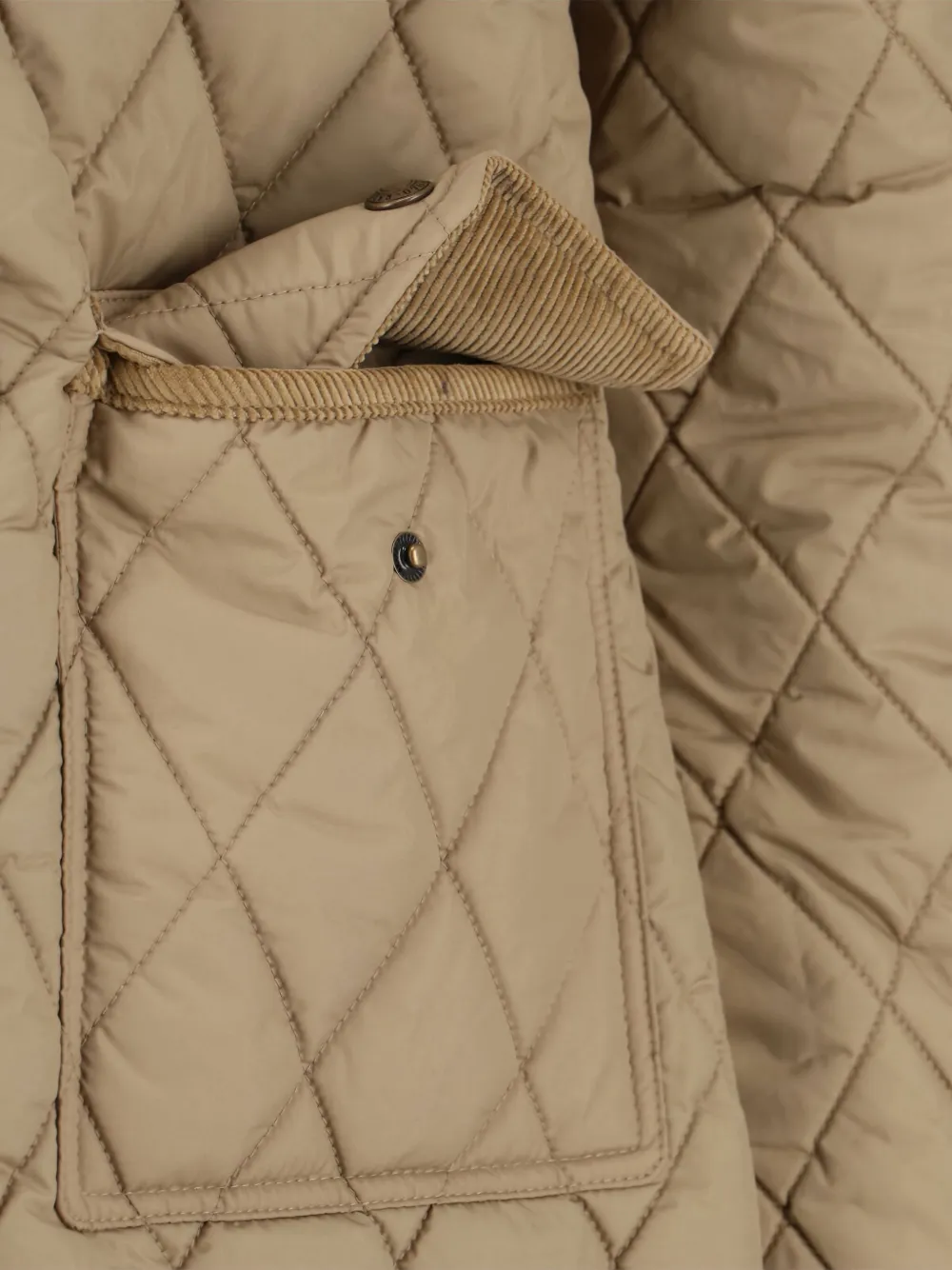 Polo Ralph Lauren Ribfluwelen gewatteerde jas Beige