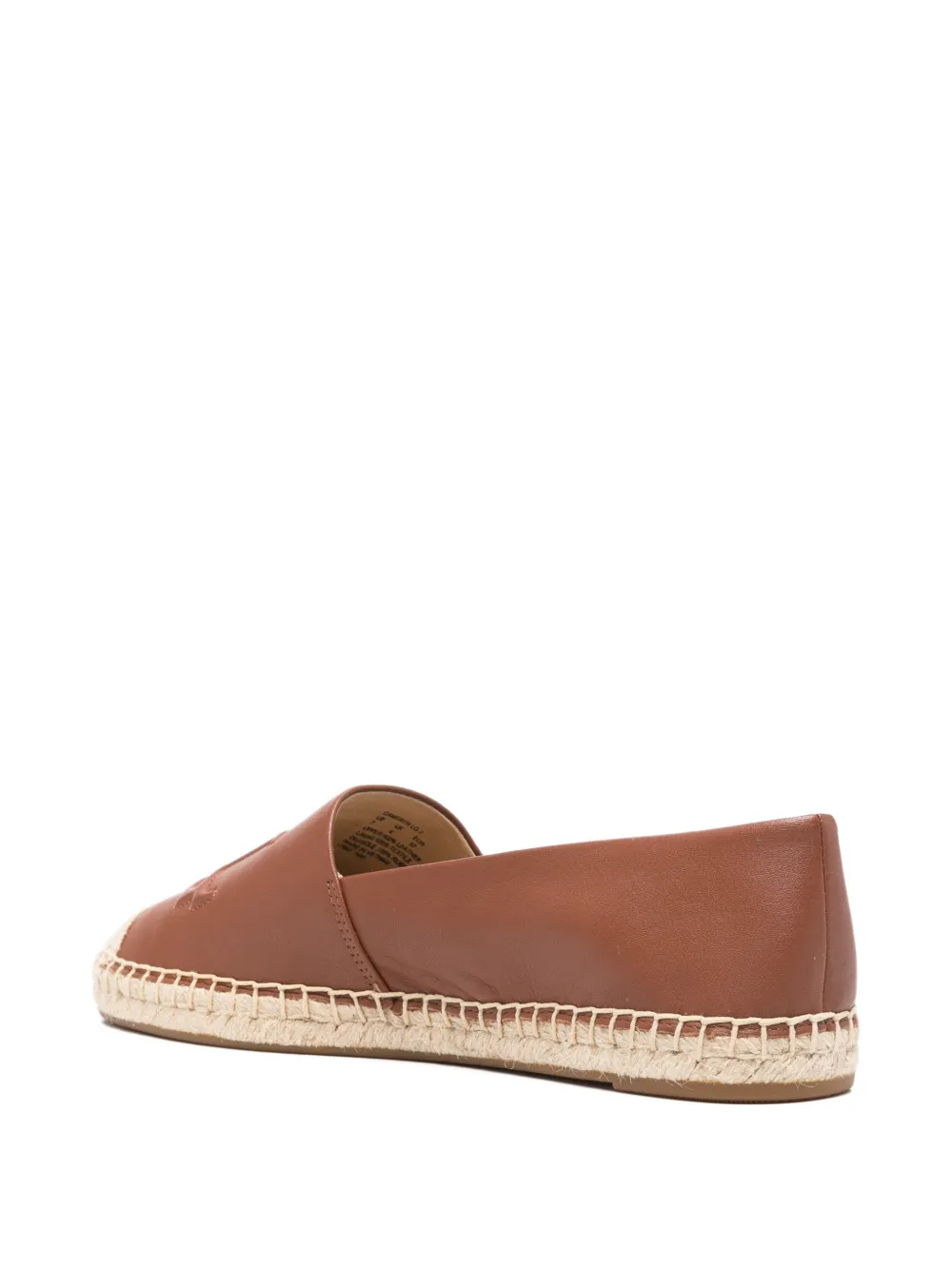 Ralph Lauren Cameryn Embossed-logo Espadrilles In Brown