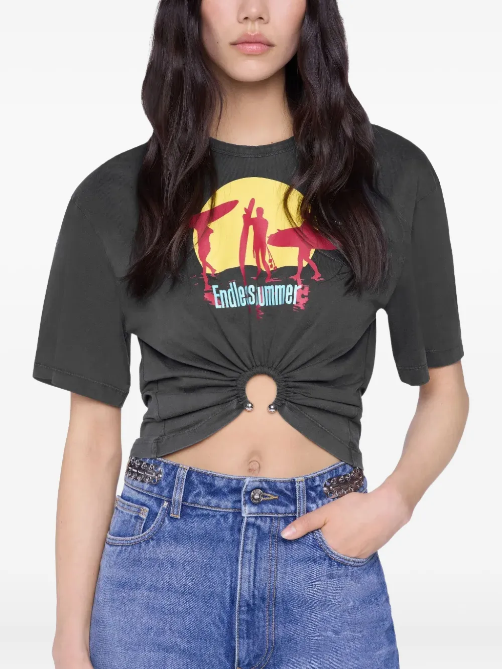 Rabanne Graphic-print T-shirt In Black