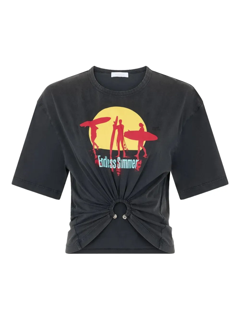 Rabanne playera con estampado gráfico | negro | Image 1