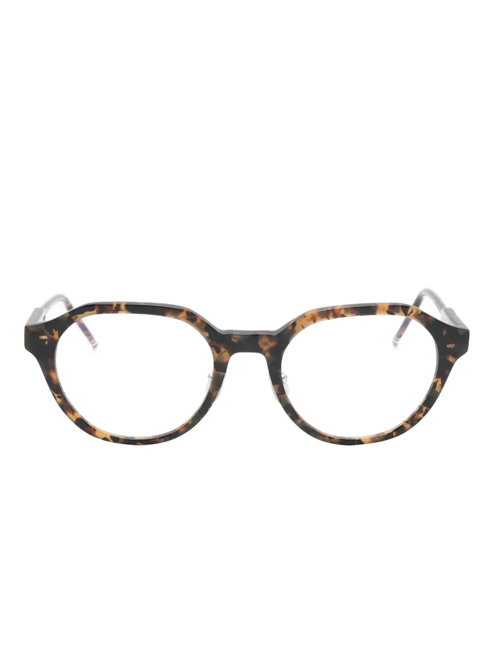 Thom Browne Eyewear round-frame glasses | Brown | Image 1
