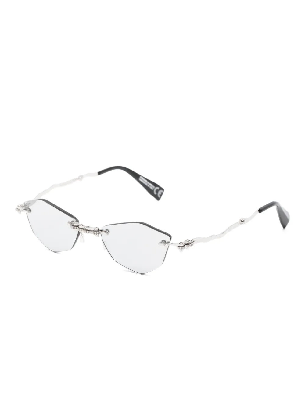 Kuboraum Maske H48 verfraaide zonnebril - Zilver