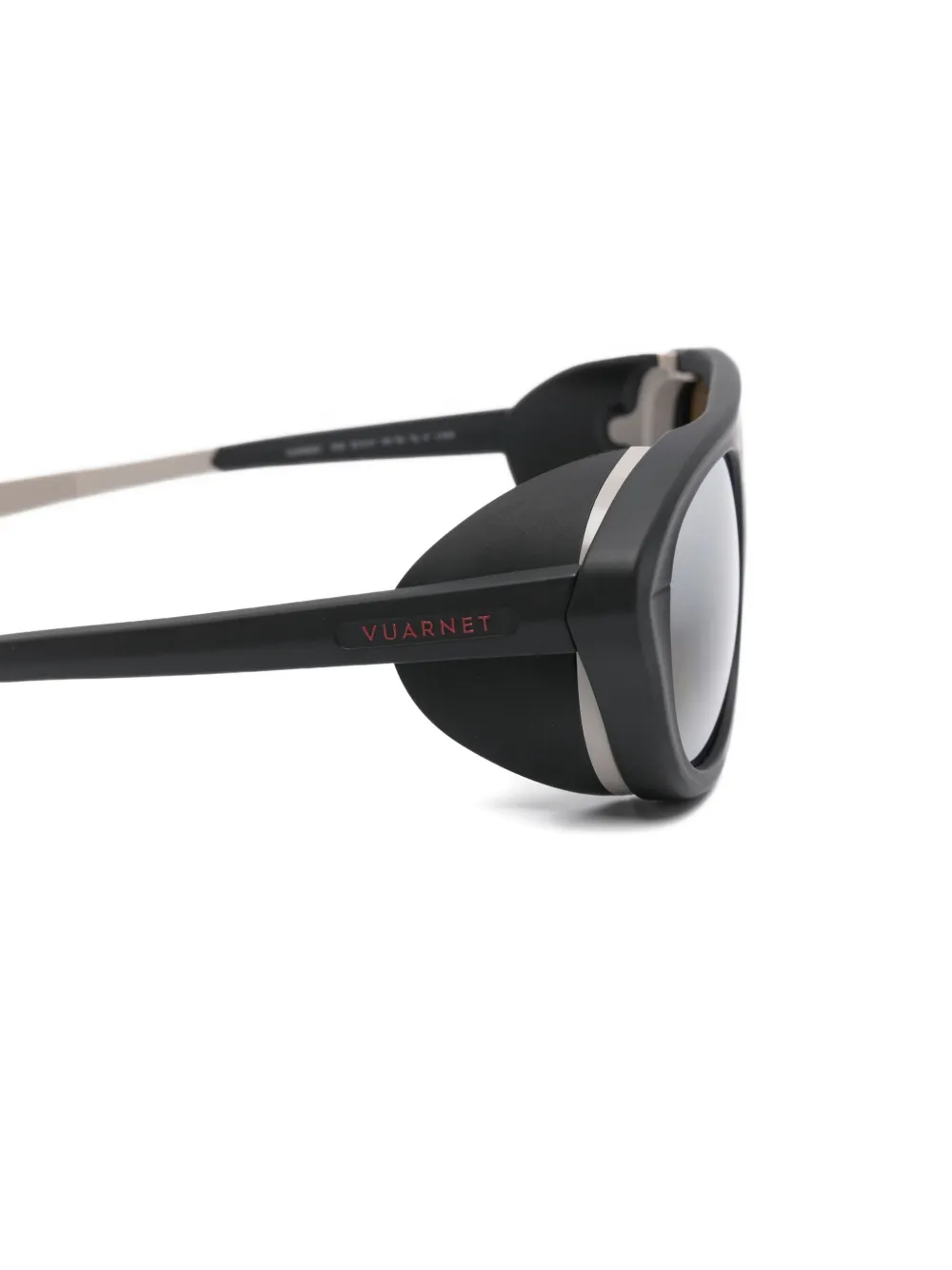  Vuarnet Ice 04 Side-shield Round-frame Sunglasses - Black 