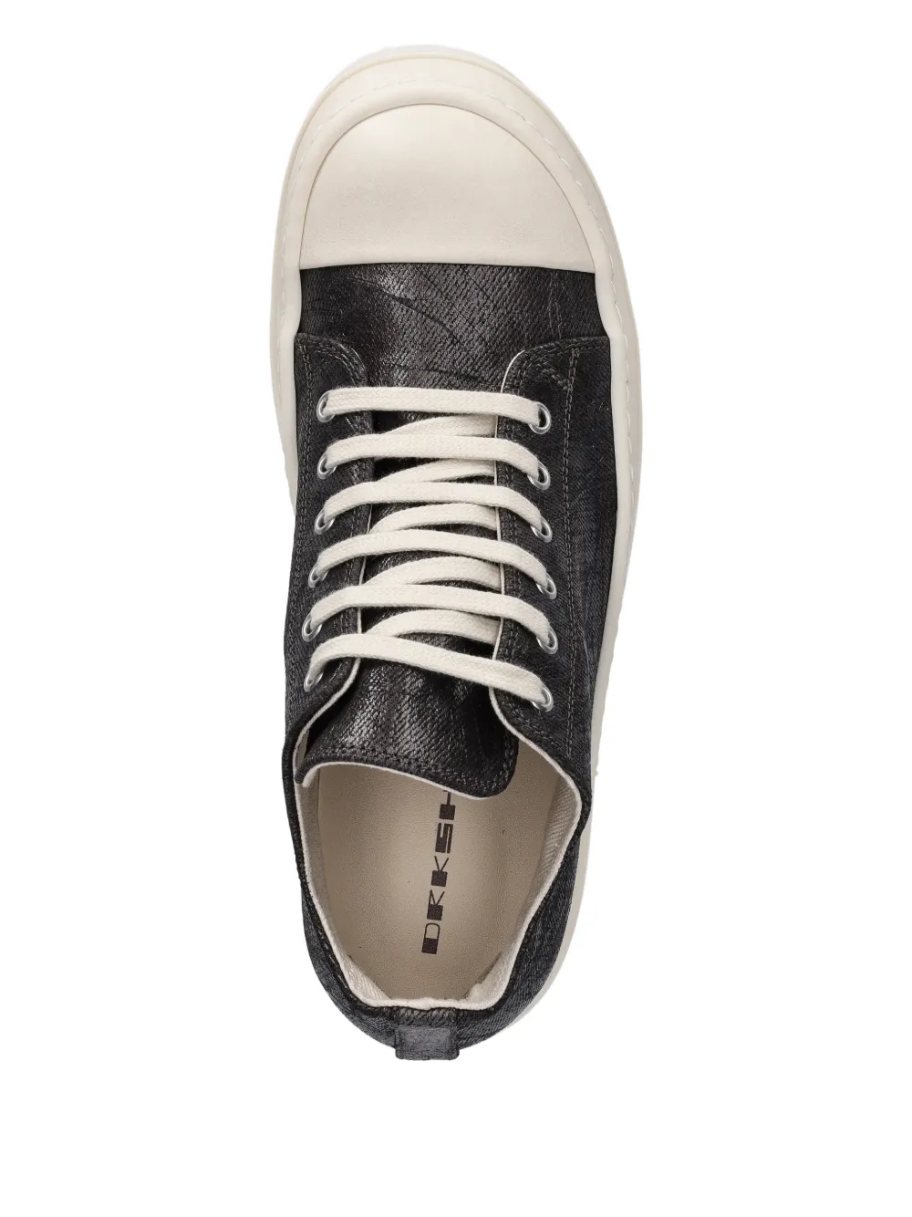 Rick Owens Drkshdw Low Sneaks Metallic-effect Sneakers In Black