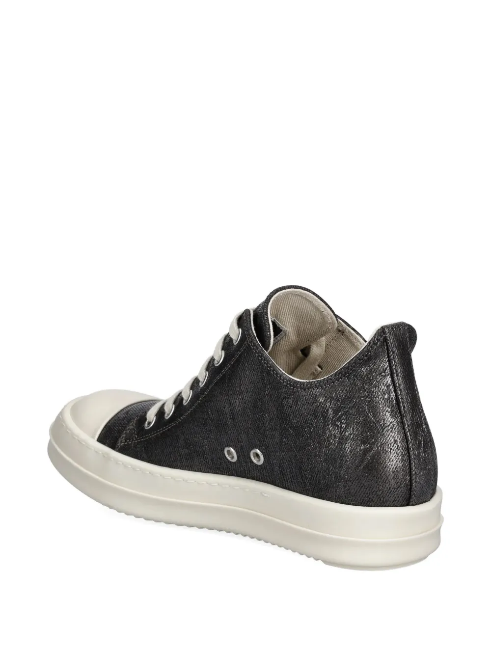 Rick Owens Drkshdw Low Sneaks Metallic-effect Sneakers In Black