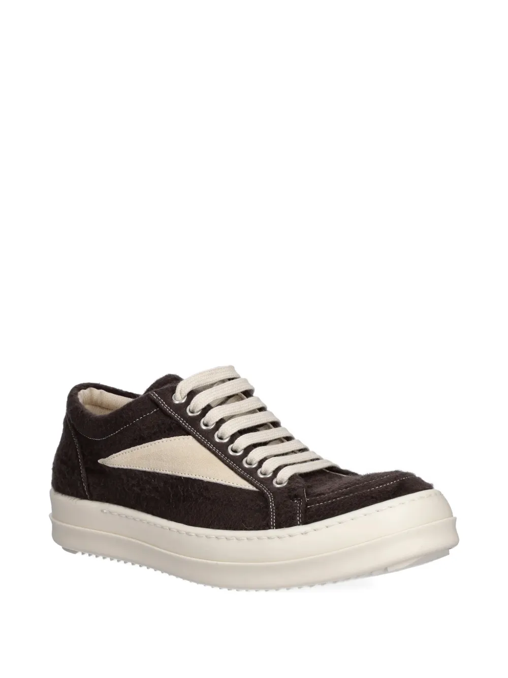 Rick Owens Drkshdw Vintage Sneaks Brushed-effect Sneakers In Brown
