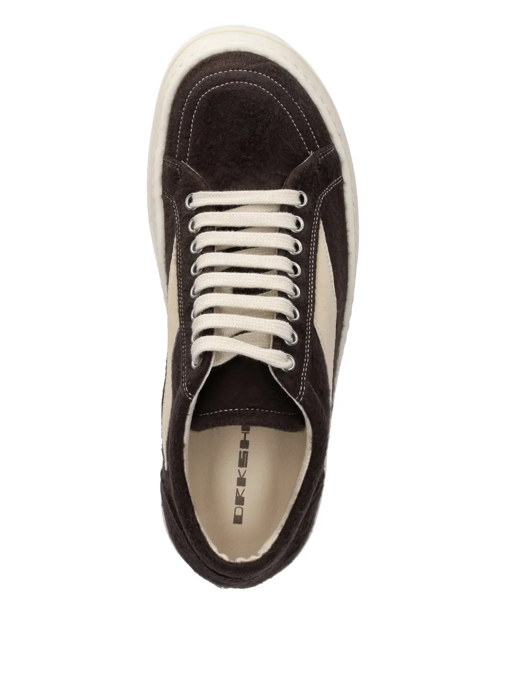 Rick Owens Drkshdw Vintage Sneaks Brushed-effect Sneakers In Brown