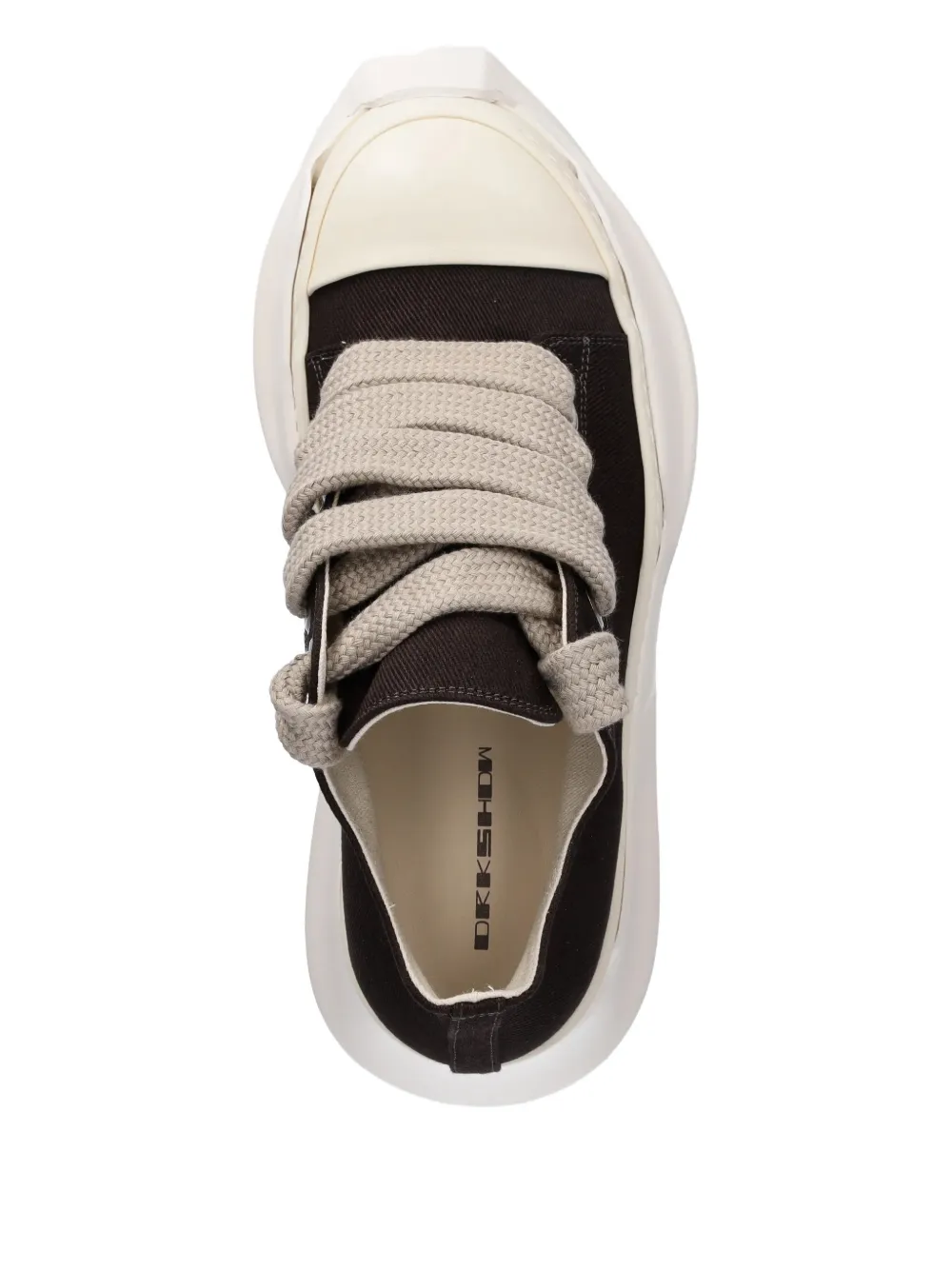 Rick Owens Drkshdw Jumbolace Abstract Low Sneaks Lace-up Sneakers In Brown