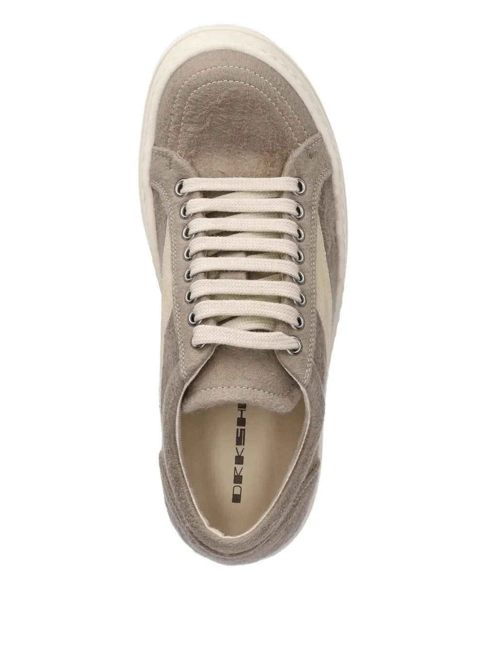 Rick Owens Drkshdw Vintage Sneaks Brushed-effect Sneakers In Brown