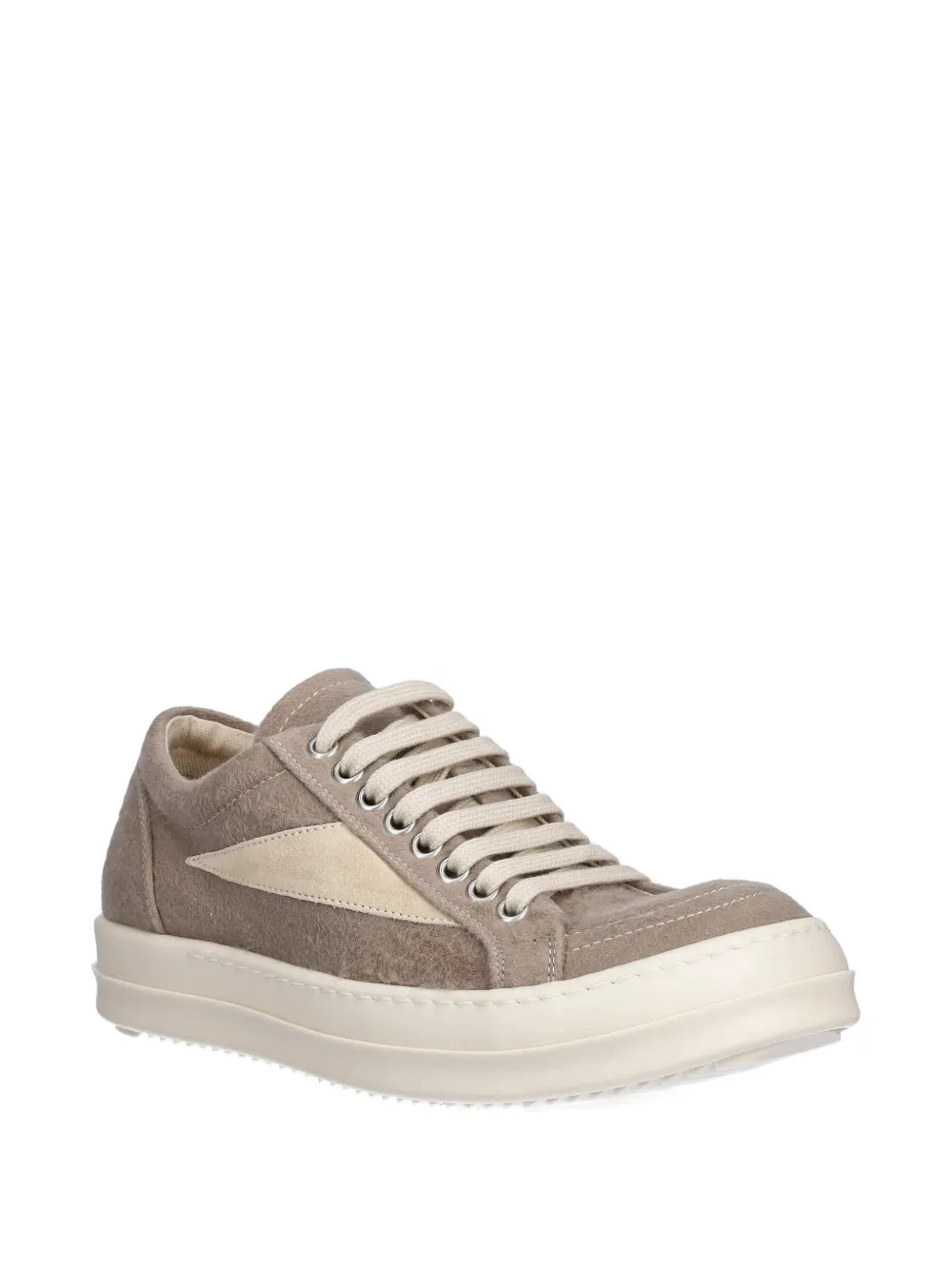 Rick Owens Drkshdw Vintage Sneaks Brushed-effect Sneakers In Brown