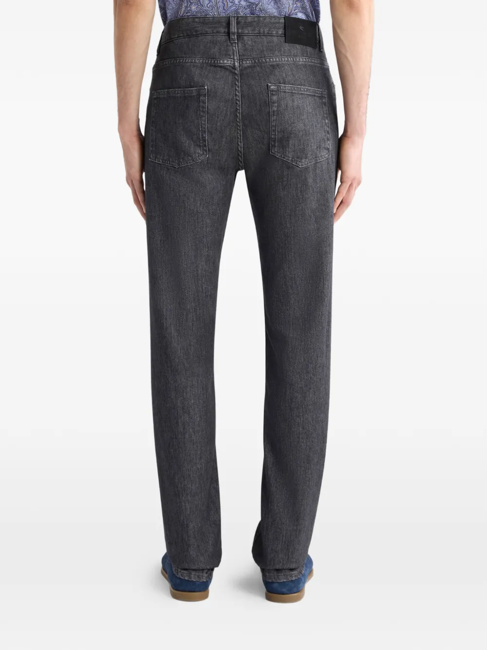  Etro Pegaso-appliqué Jeans - Grey 