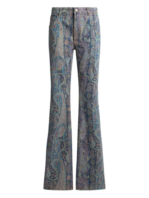 ETRO jean évasé à motif cachemire