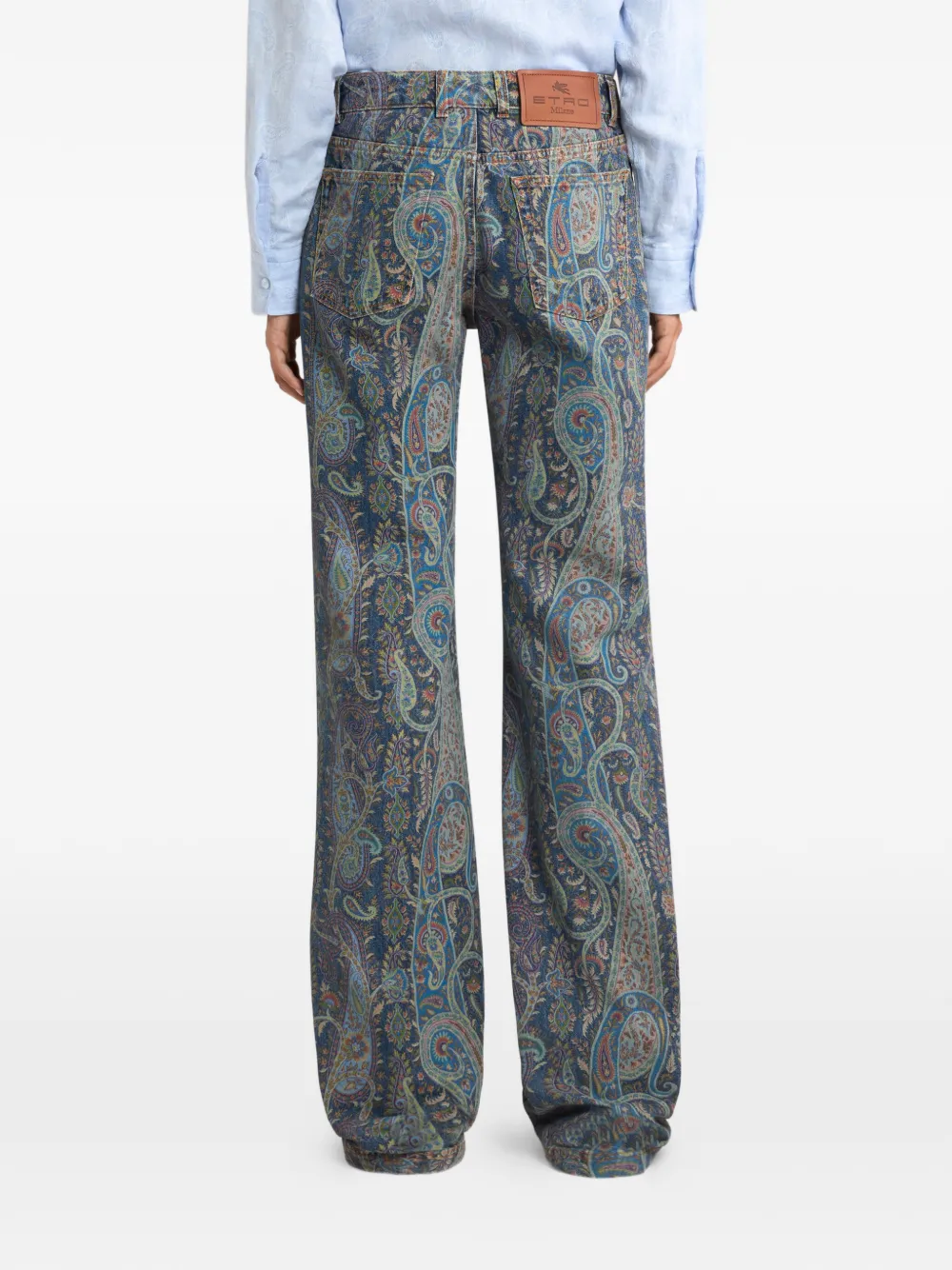 ETRO Flared jeans met bloemen paisley-patroon Blauw