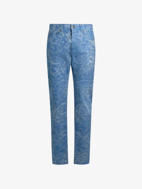 ETRO jacquard paisley denim jeans