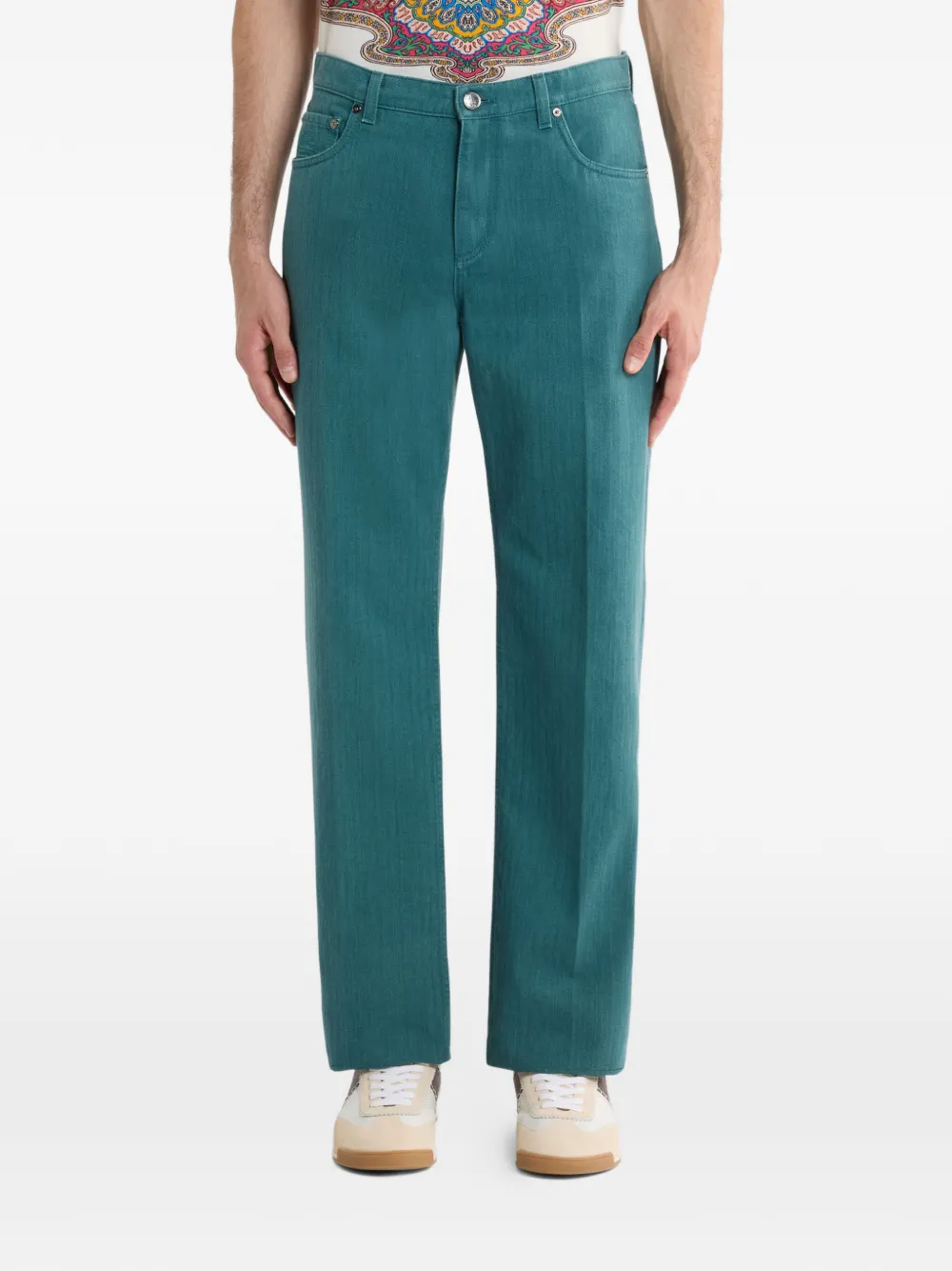  Etro Five-pocket Straight-leg Jeans - Blue 