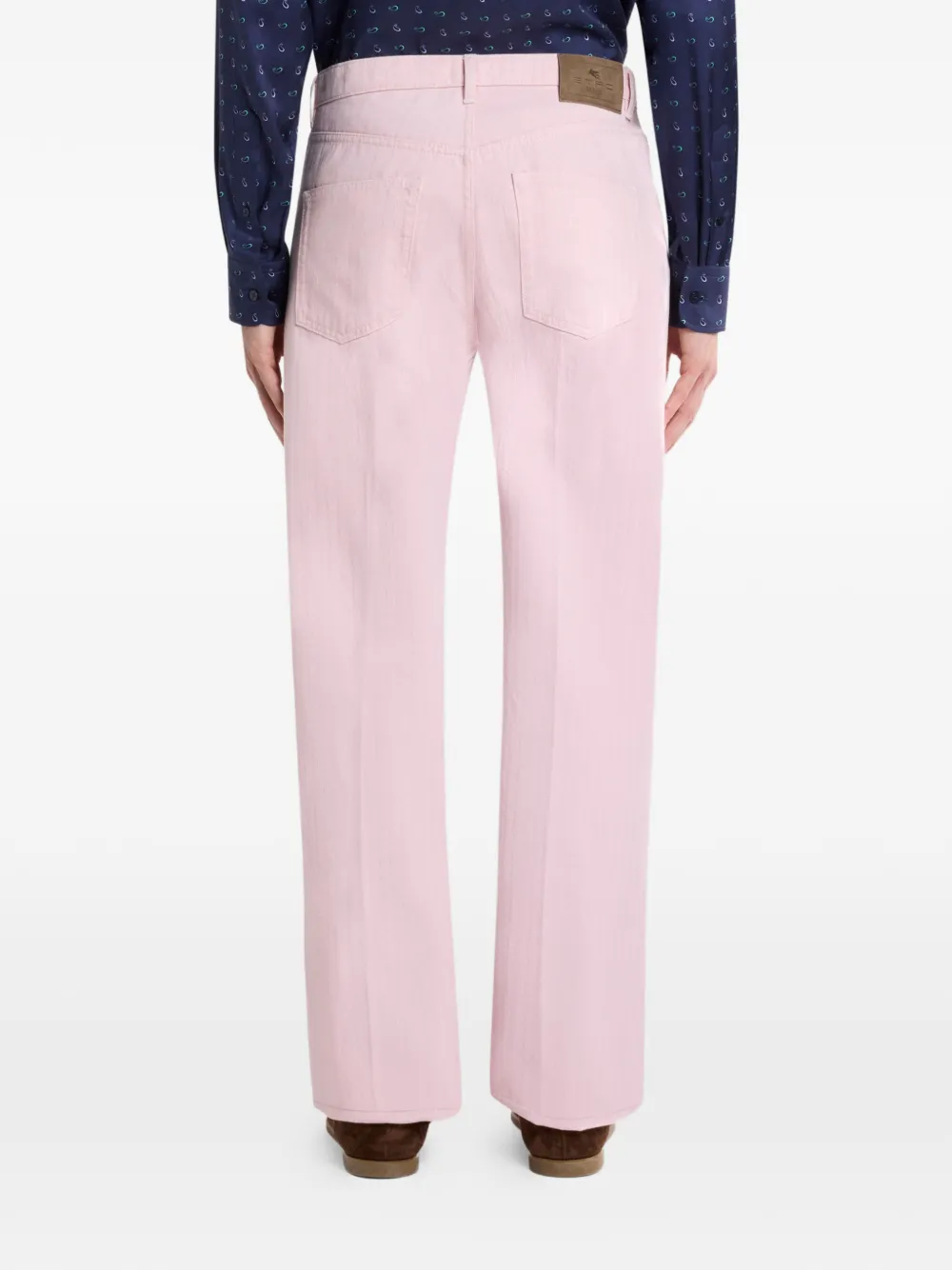 ETRO Katoenen straight jeans Roze