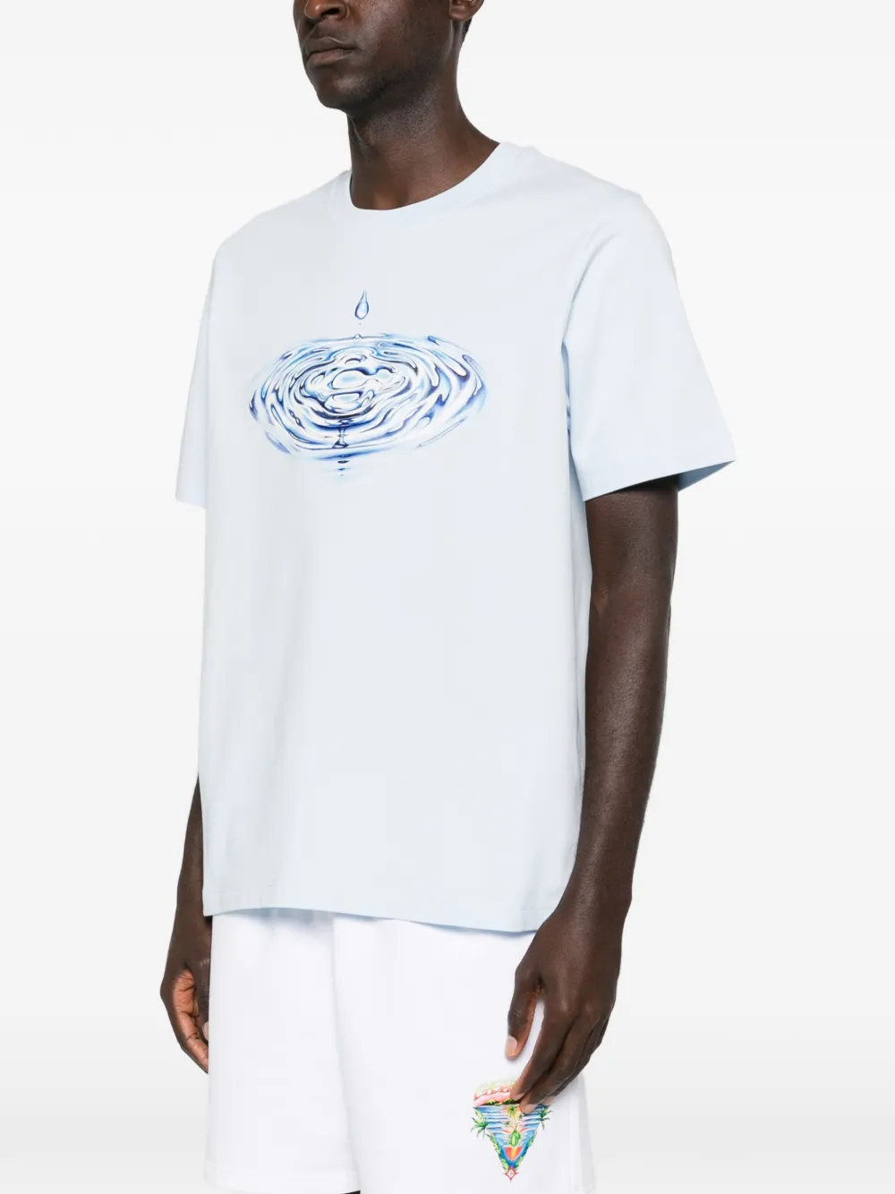 Casablanca Drip T-shirt Blauw