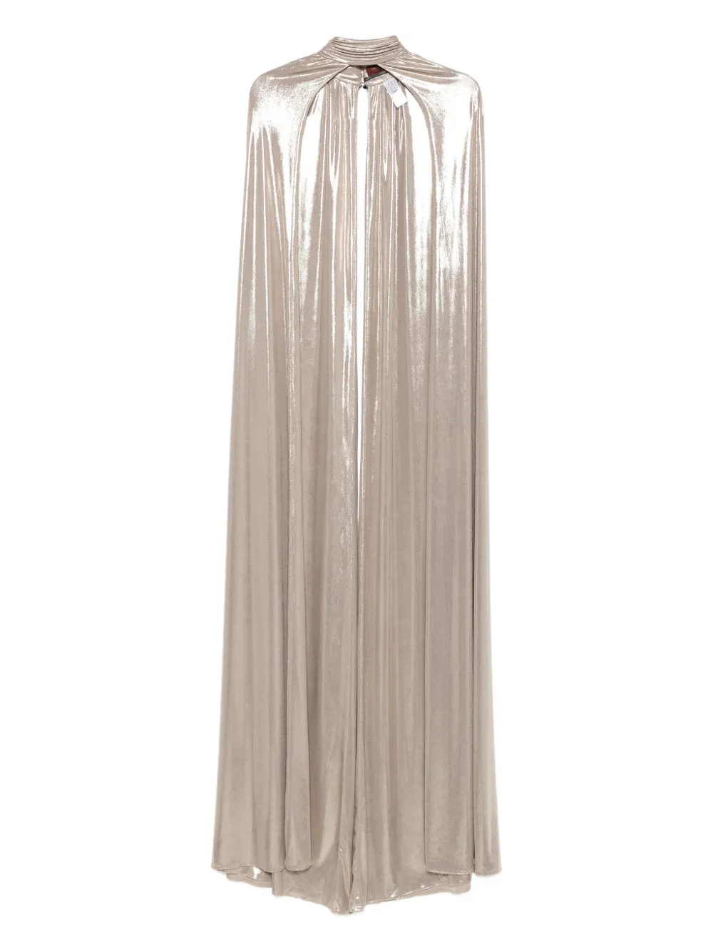 Cristallini Noa High-neck Cape In Brown