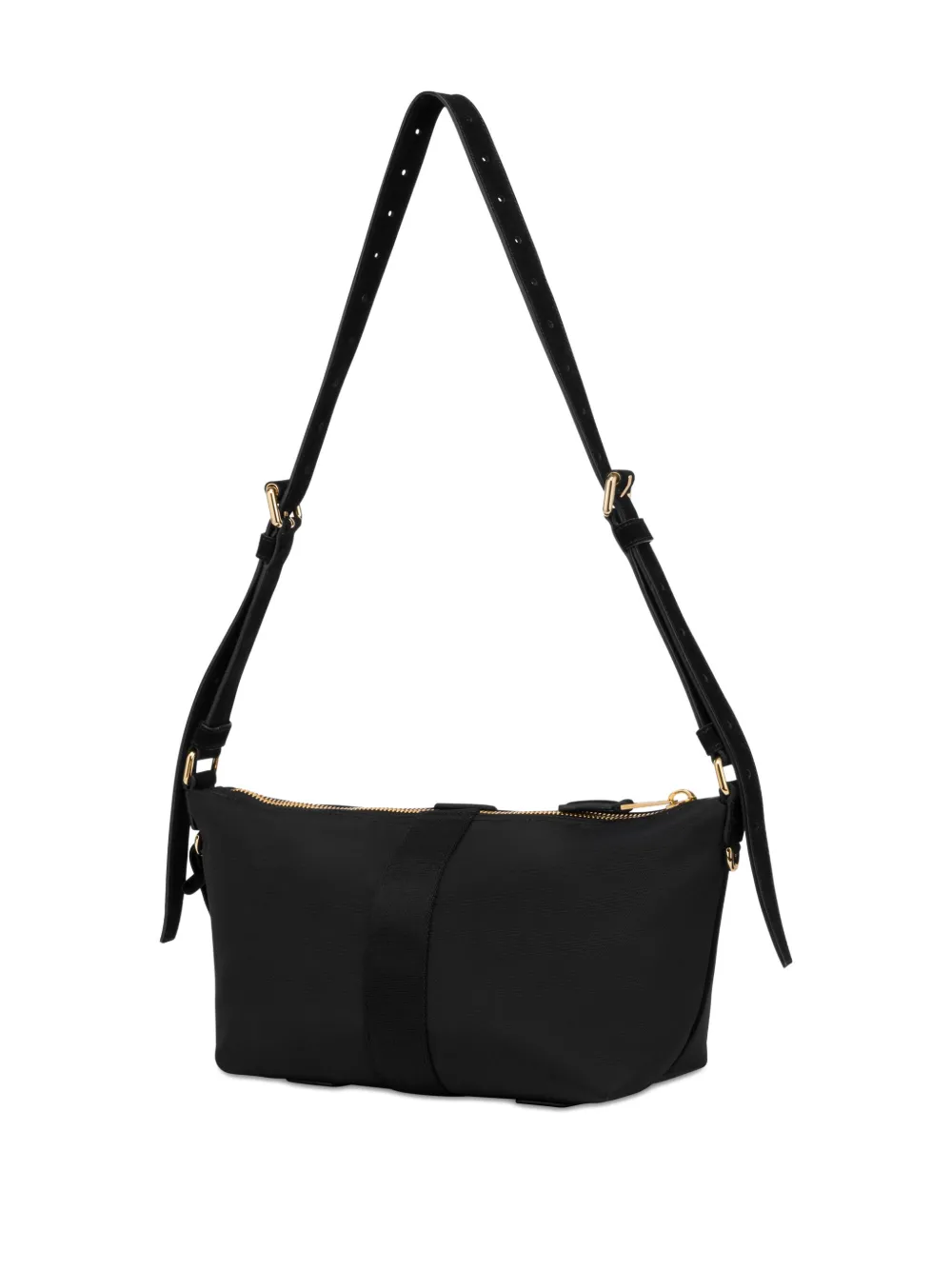 Moschino logo-lettering shoulder bag - Zwart