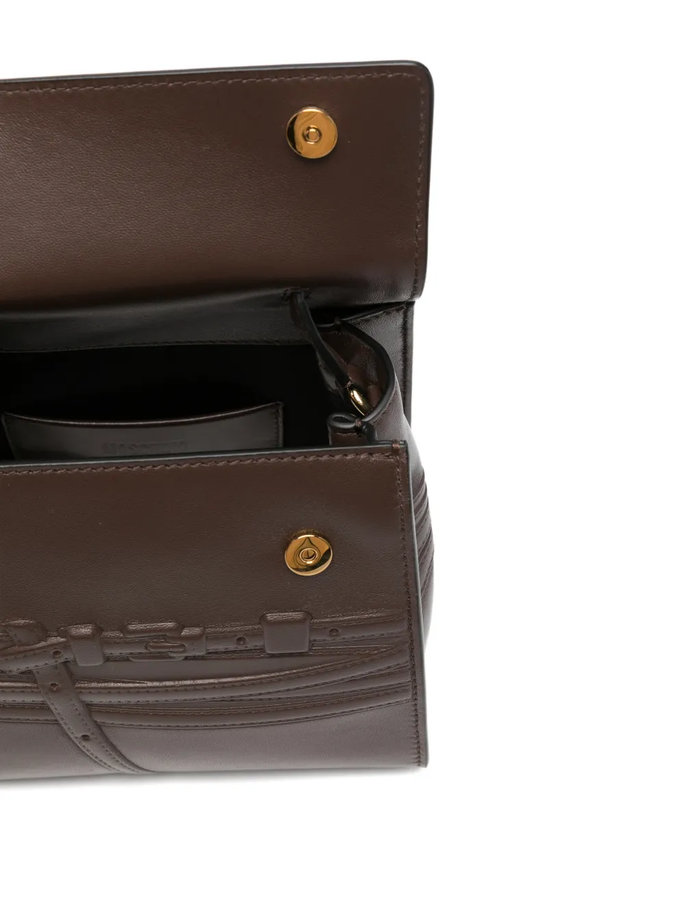 Moschino Shopper met logo-reliëf Bruin