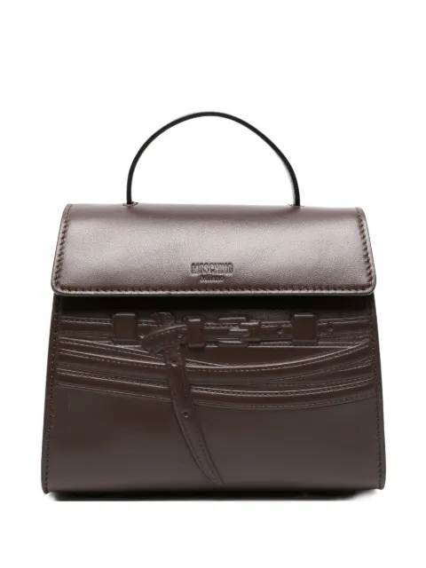 Moschino logo-debossed tote bag