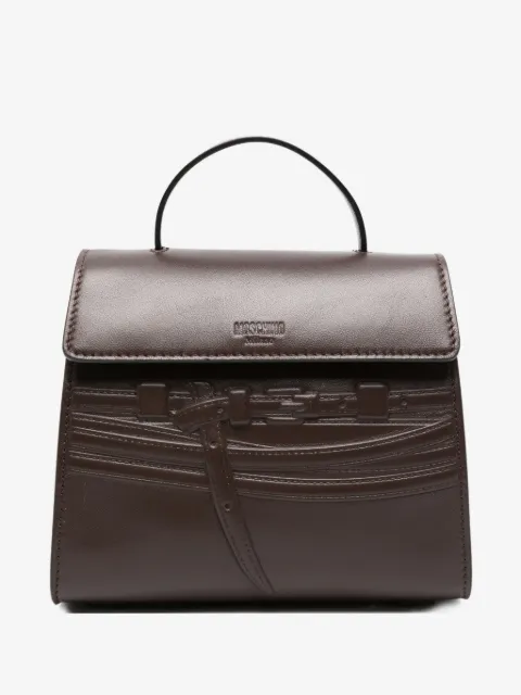 Moschino logo-debossed tote bag