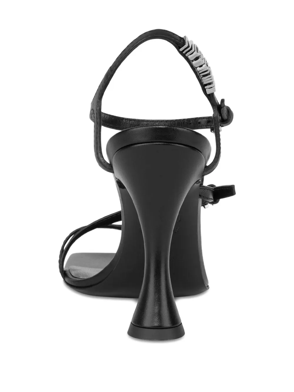 Moschino Sandalen met logo Zwart