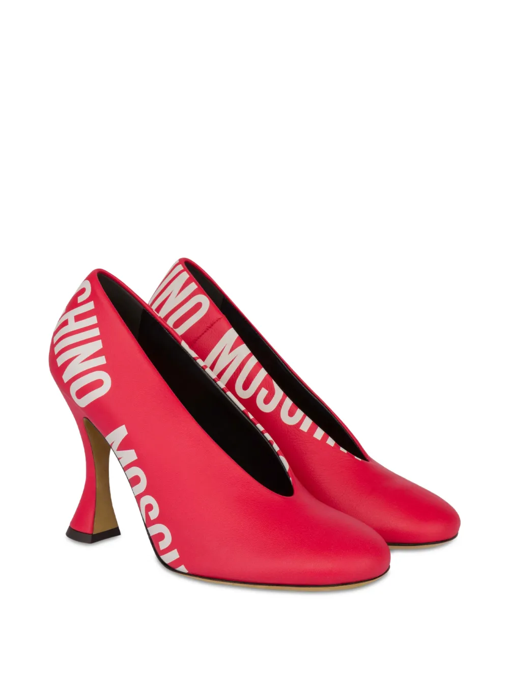 Moschino Pumps met logoprint Rood