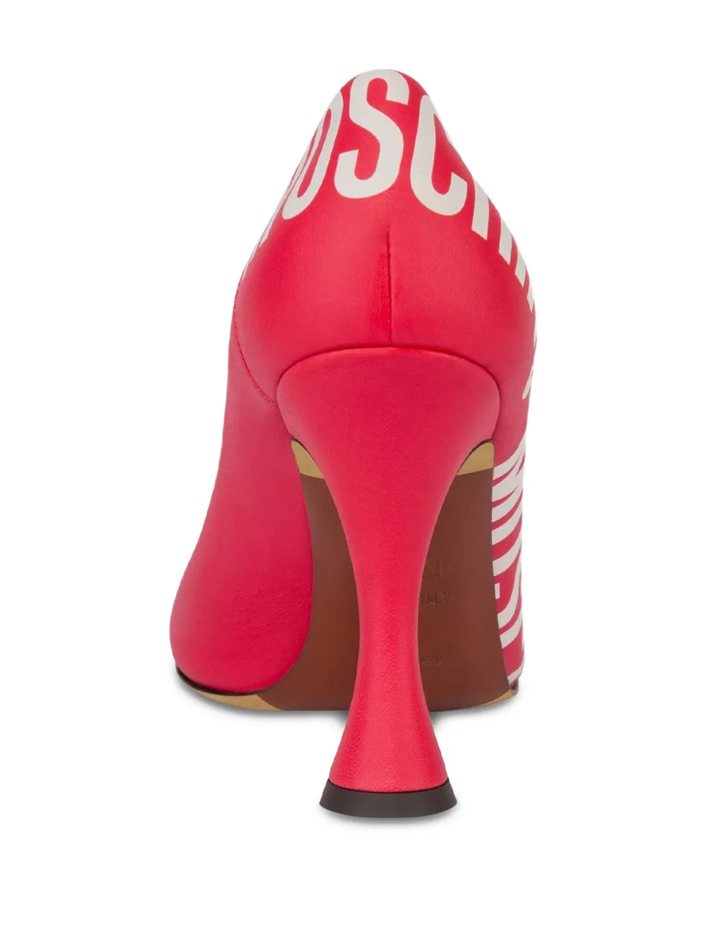 Moschino Pumps met logoprint Rood