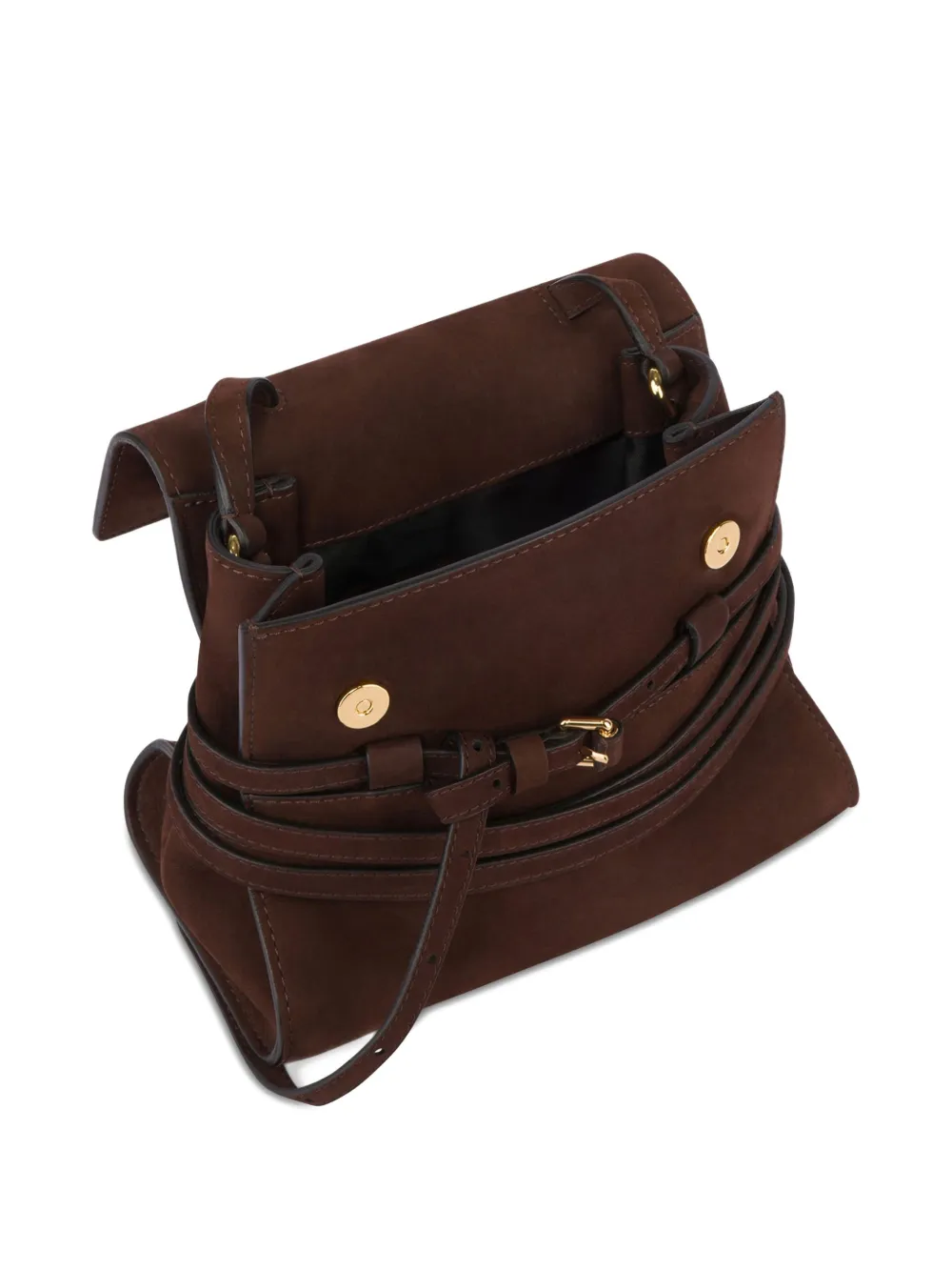 Moschino Tie Me Kleine Handtasche In Brown