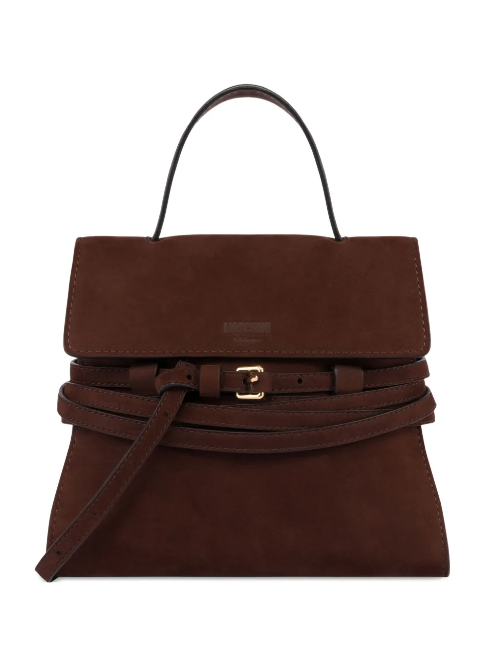 Moschino Tie Me Kleine Handtasche In Brown