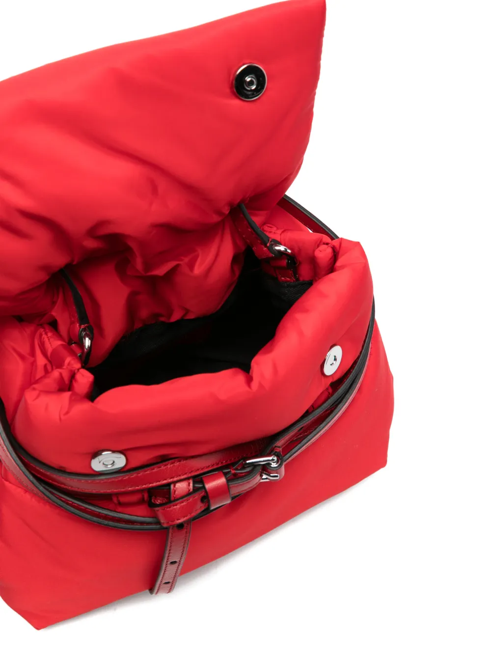 Moschino Tie Me Small Handbag in Red, view 5