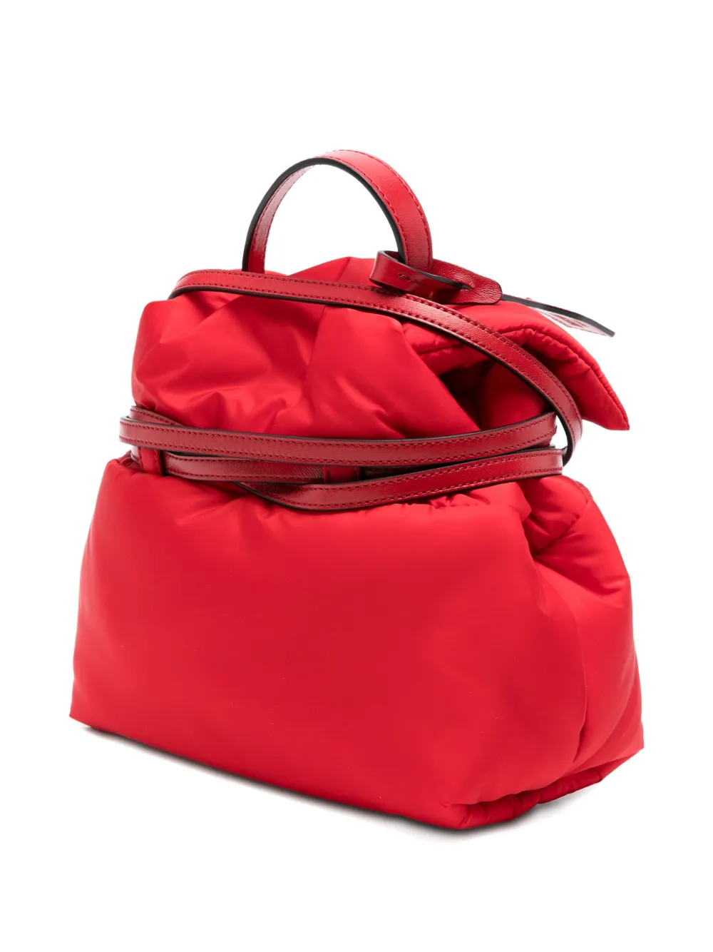 Moschino Tie Me Small Handbag in Red, view 3